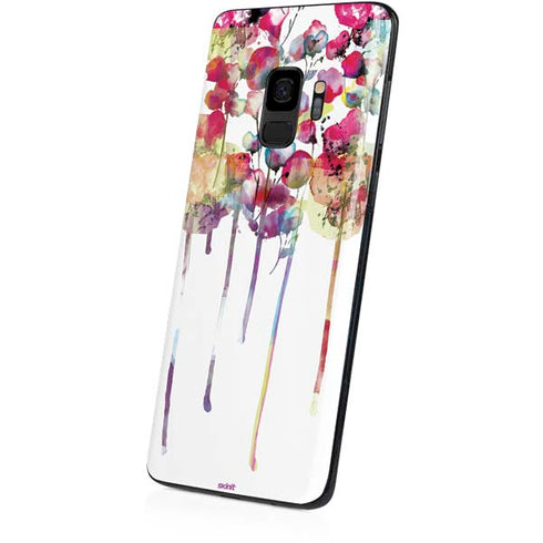 Painted Flowers Galaxy S9 Skin